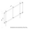 Low freestanding banner structure – all sizes – Klemp.pl